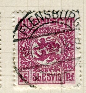 SLESVIG; SCHLESWIG 1920 early issue fine used 15pf. + Flensburg Postmark