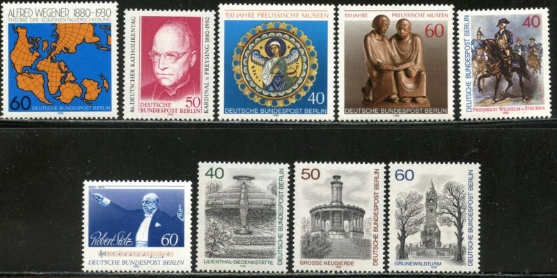 GERMANY BERLIN Sc#9N451-9N459 1980 Six Complete Sets OG Mint Never Hinged