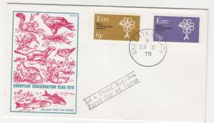 IRELAND, 1970 European Conservation Year pair, Illustrated unaddressed fdc.