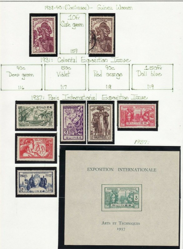 French Colonies Guyana / Guinea mint & used collection