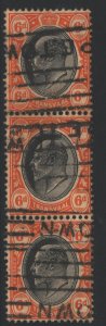 Transvaal Sc#274 Used Strip of 3