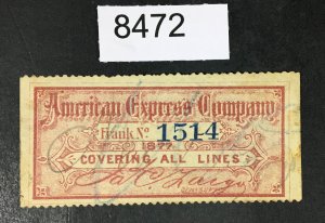 US STAMPS # 1a AMERICAN EXPRESS LABELS CV. $ LOT #8472
