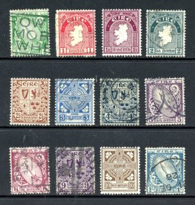 Ireland #65-76 (I799) Overprinted on Great Britain stamps, M,H,Used, CV$102.00