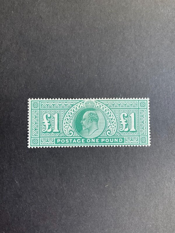 EDVII 1902 £1 Dull Blue-green Fine and Fresh Mint SG 266 Original Gum Cat £2000