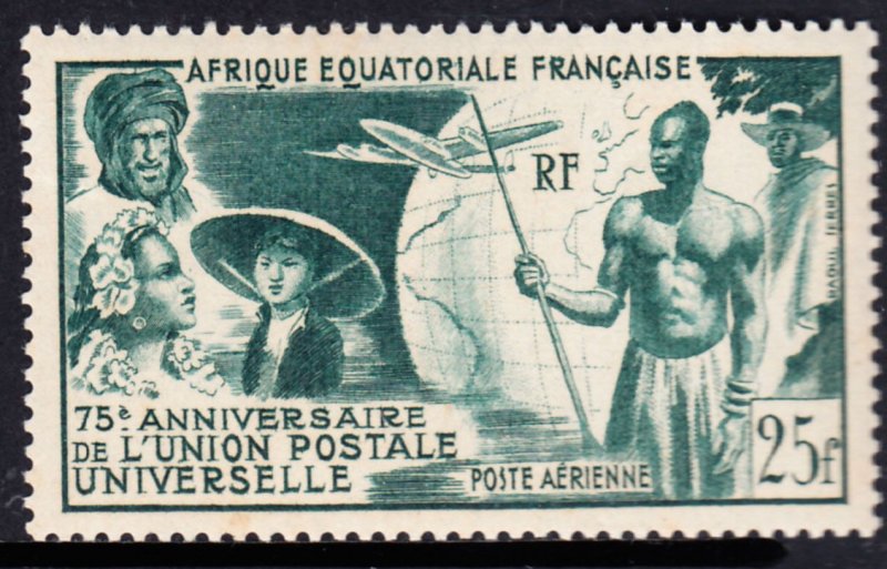 1949 FRENCH EQUATORIAL AFRICA UPU ISSUE (YVERT# A54) MNH VF