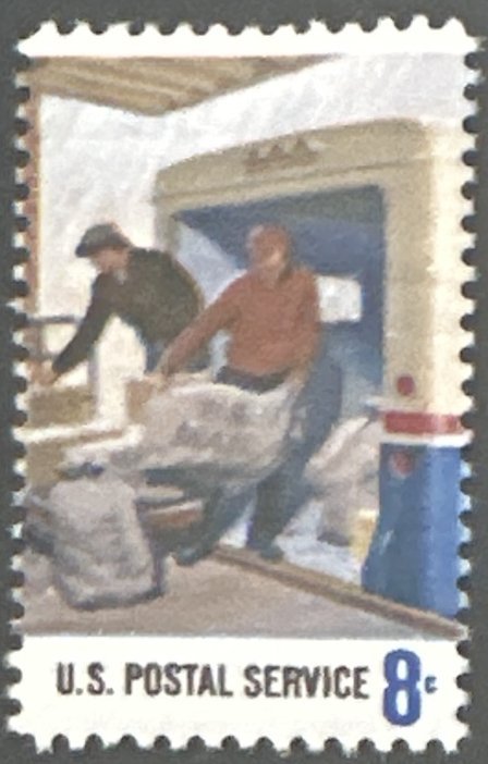 Scott #1496 1973 8¢ Postal Service Employees Loading Truck MNH OG