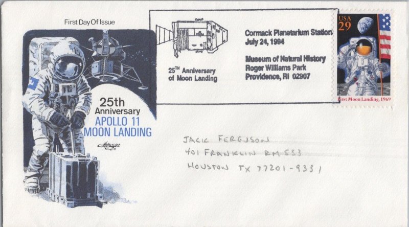 ZAYIX - US 2841 July 24 Cormack Planetarium Station Apollo 11 Anniv 120622SM140