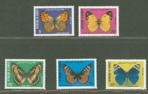 Djibouti #568-572  Single (Complete Set) (Butterflies)
