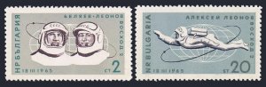 Bulgaria 1411-1412, MNH. Michel 1540-1541. Space flight of Voskhod 2, 1965.