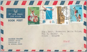 59197 - INDIA - POSTAL HISTORY: COVER to ITALY - MUSIC sport VOLLEYBALL-