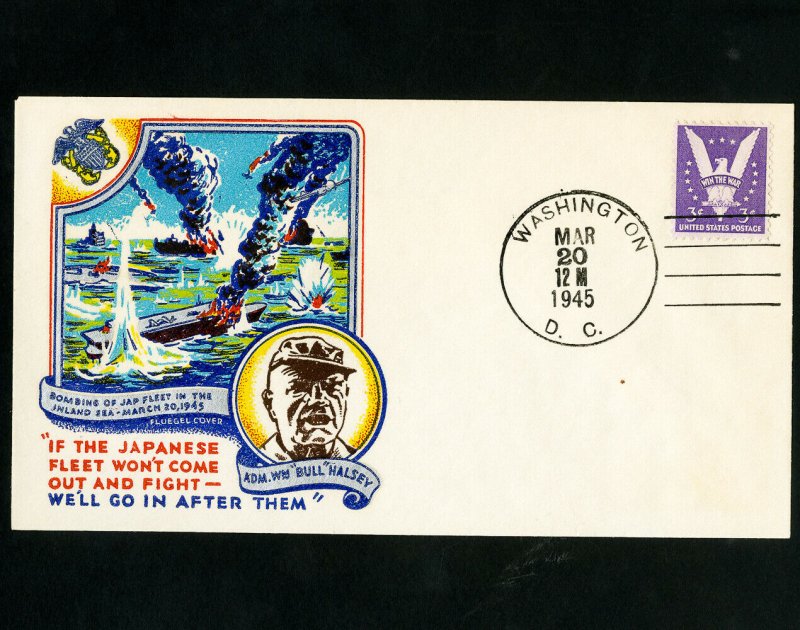 US Stamp #905 On Fluegel Cover Unaddressed color First Day cover, unaddressed