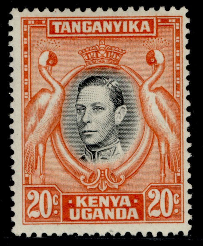 KENYA UGANDA TANGANYIKA GVI SG139b, 20c black & orange, NH MINT. 