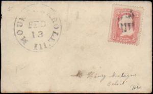 United States, Illinois, 1861-8 Issue