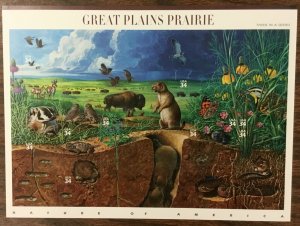 3506  Great Plains Prairie   MNH 34c sheet  of 10  FV $3.40    2001