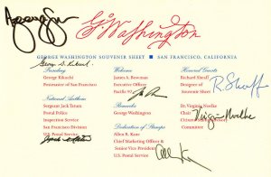 Signed USPS 1st Day Ceremony Program #3140 Washington Souv Sheet/12 Pacific 97