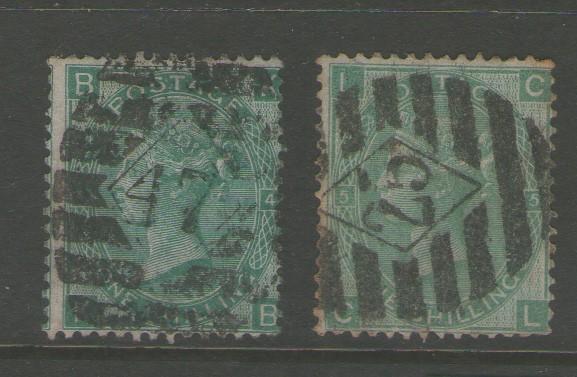 GB 1867 Queen Victoria SG 115 PL4 & PL5  FU