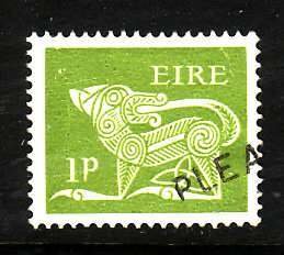 Ireland-Sc#251- id9-used 1p Dog-1968-70-