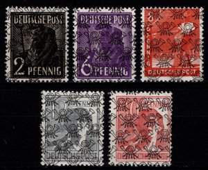 Germany [British/US Zone] 1948 Optd. Mult. Posthorns, Part Set [Unused]