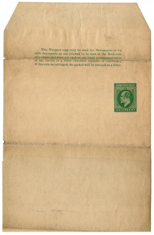 (I.B) Orange River Colony Postal : Newspaper Wrapper ½d