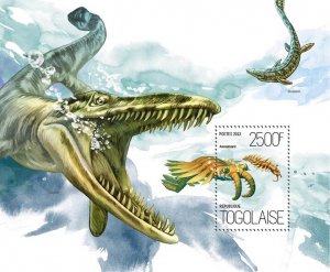 TOGO - 2013 - Marine Dinosaurs - Perf Souv Sheet - Mint Never Hinged
