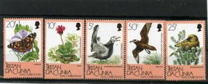 TRISTAN DA CUNHA 1986 FAUNA & FLORA/BIRDS SET OF 5 STAMPS MNH 
