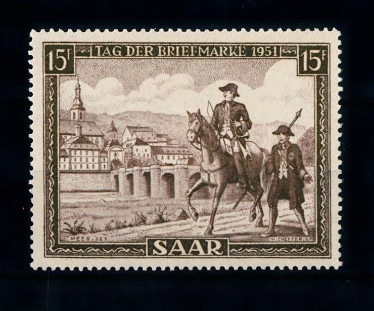 [70140] Germany SAAR Saarland 1951 Stamp Day Horse  MNH