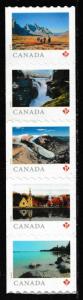 Canada 3148a Far & Wide 'P' strip (5 stamps from coil of 100) MNH 2019 