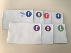 GB Stationery Envelopes 7 mint unused postal envelopes A10773