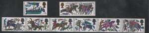 Great Britain # 470-477, Battle of Hastings, Mint NH, Folded
