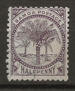 Samoa 9a Type I SG 2 Used F/VF 1887 SCV $100.00 (jr)