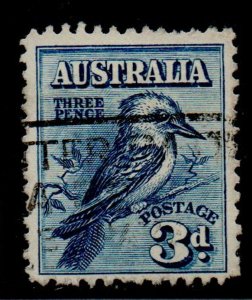 Australia Sc 95 1928 3 d Kookaburra stamp used