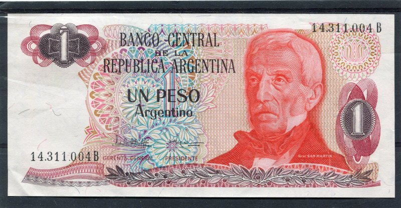 Argentina Banknote 1 Pesos General San Martin uncirculated