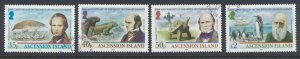 Ascension   Sc#  985-988 Used  first day  issue cancel  Darwin see details & ...
