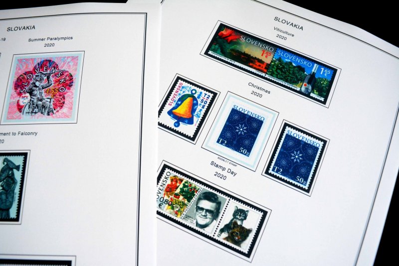 COLOR PRINTED SLOVAKIA 1939-2010 + 2011-2020 STAMP ALBUM PAGES (136 ill. pages)