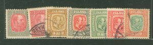 Iceland #35/38/72-74/76/77  Multiple