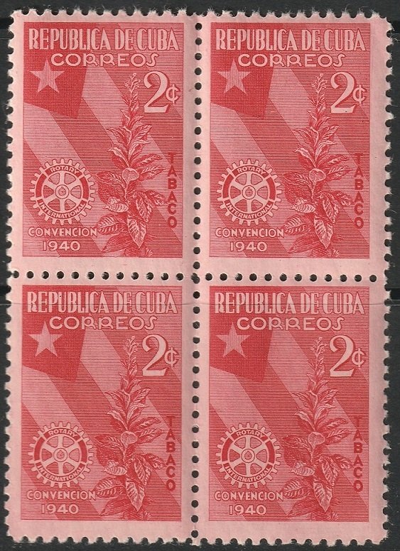 Cuba 1940 Sc 362 block MNH**