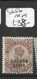 INDIA CHAMBA (P2809B) KGV 1 1/2A SG 56  MOG