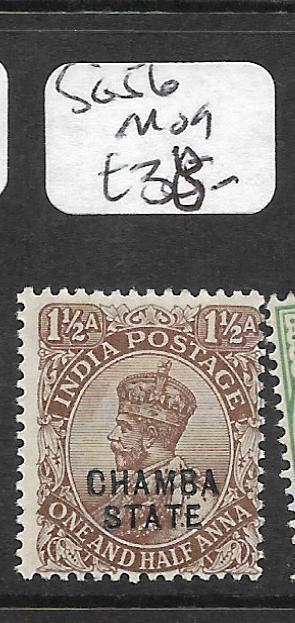 INDIA CHAMBA (P2809B) KGV 1 1/2A SG 56  MOG