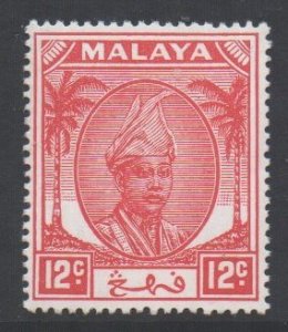 Malaya Pahang Scott 67 - SG62, 1950 Sultan 12c MH*