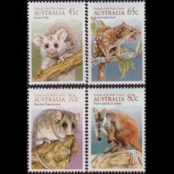 AUSTRALIA 1990 - Scott# 1166-9 Fauna Set of 4 NH