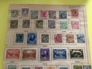 Monaco mixed mounted mint & used  stamp album page  Ref 57733