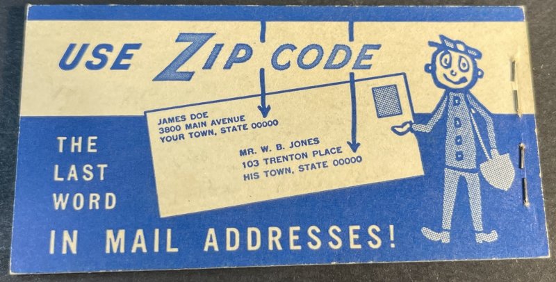 U.S.#  BK113-MINT/NEVER HINGED--COMPLETE BOOKLET/UNEXPLODED--1963-64