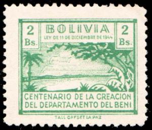 Bolivia - Local Postal Tax Unused with hinge remnant.