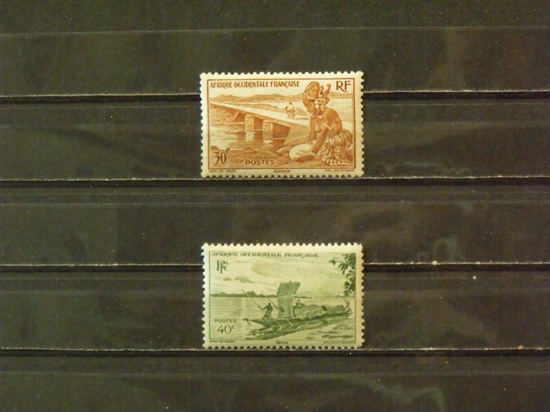 3844   French West Africa   MH # 28, 37       CV$ 0.80