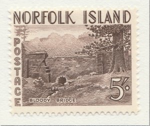 1953 English Colony British Colony NORFOLK ISLAND 5s MH* Stamp A28P27F28587-