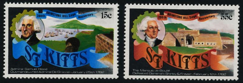 St Kitts 90-2 MNH Brimstone Hill Siege, Military