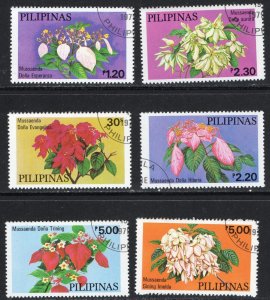 Thematic stamps PHILIPPINES 1979 MUSSAENDA 6v used