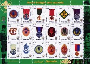 Somalia 1999 Scout Badges & Awards Shlt (18) Perf.MNH VF 