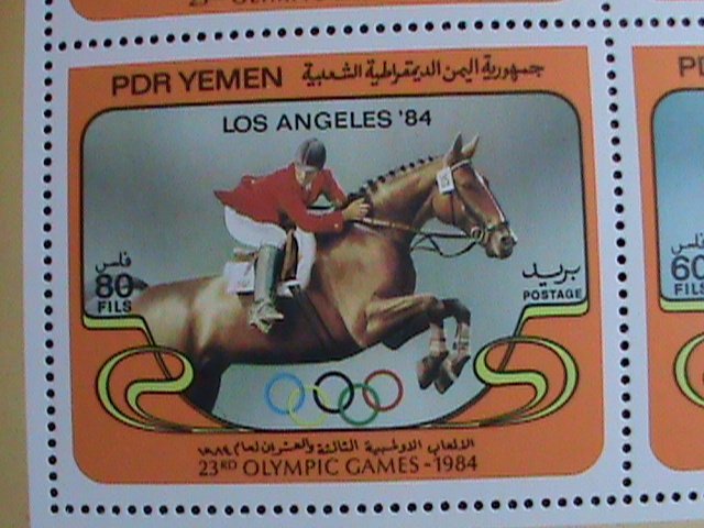 YEMEN STAMP -1984 SUMMER OLYMPIC GAMES-LOS ANGELES-U.S.A. MNH S/S SHEET VF