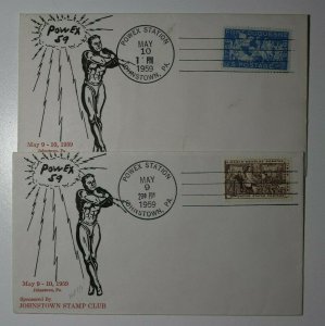 POWEX Sta Johnstown PA 1959 Philatelic Expo Cachet Cover